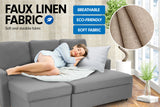 NNEDPE Sarantino 3-Seater Corner Sofa Bed Lounge Storage Chaise Couch L.Grey