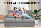 NNEDPE Sarantino 3-Seater Corner Sofa Bed Lounge Storage Chaise Couch L.Grey