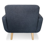 NNEDPE Sarantino 6-Seater Linen Sofa Set Couch Futon - Dark Grey