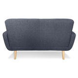 NNEDPE Sarantino 6-Seater Linen Sofa Set Couch Futon - Dark Grey