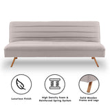 NNEDPE Sarantino 3 Seater Modular Linen Fabric Sofa Bed Couch Futon - Beige