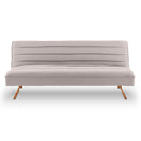NNEDPE Sarantino 3 Seater Modular Linen Fabric Sofa Bed Couch Futon - Beige