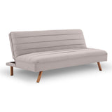 NNEDPE Sarantino 3 Seater Modular Linen Fabric Sofa Bed Couch Futon - Beige