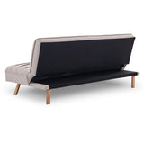 NNEDPE Sarantino 3 Seater Modular Linen Fabric Sofa Bed Couch Futon - Beige