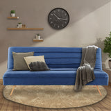 NNEDPE Sarantino 3 Seater Modular Linen Fabric Sofa Bed Couch  - Dark Blue