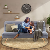 NNEDPE Sarantino 3 Seater Modular Linen Fabric Sofa Bed Couch - Dark Grey