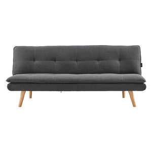 NNEDPE Sarantino 3 Seater Linen Sofa Bed Couch Lounge Futon - Dark Grey