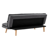NNEDPE Sarantino 3 Seater Linen Sofa Bed Couch Lounge Futon - Dark Grey
