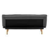 NNEDPE Sarantino 3 Seater Linen Sofa Bed Couch Lounge Futon - Dark Grey