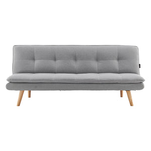 NNEDPE Sarantino 3 Seater Linen Couch Sofa Bed Lounge Futon - Light Grey