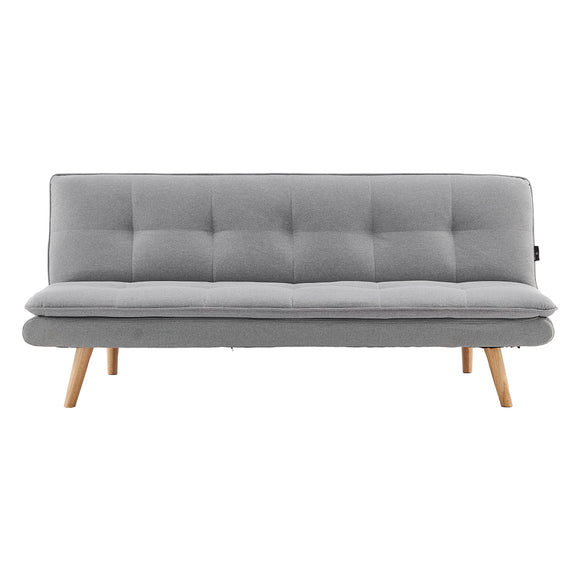 NNEDPE Sarantino 3 Seater Linen Couch Sofa Bed Lounge Futon - Light Grey