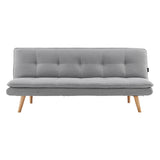 NNEDPE Sarantino 3 Seater Linen Couch Sofa Bed Lounge Futon - Light Grey