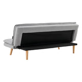 NNEDPE Sarantino 3 Seater Linen Couch Sofa Bed Lounge Futon - Light Grey