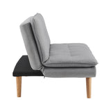 NNEDPE Sarantino 3 Seater Linen Couch Sofa Bed Lounge Futon - Light Grey