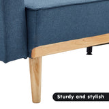 NNEDPE Sarantino 3-Seater Corner Sofa Bed with Chaise Lounge - Blue