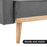 NNEDPE Sarantino 3-Seater Corner Sofa Bed with Chaise Lounge - Dark Grey