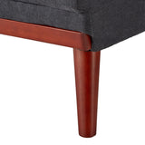 NNEDPE Sarantino Faux Velvet Sofa Bed Couch Lounge Chaise Cushions Dark Grey