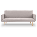 NNEDPE Sarantino 3-Seater Faux Linen Sofa Bed Couch - Beige