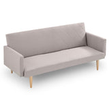 NNEDPE Sarantino 3-Seater Faux Linen Sofa Bed Couch - Beige