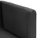 NNEDPE Sarantino 3-Seater Faux Linen Sofa Bed Couch - Black