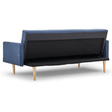 NNEDPE Sarantino 3-Seater Faux Linen Sofa Bed Couch - Blue