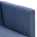 NNEDPE Sarantino 3-Seater Faux Linen Sofa Bed Couch - Blue