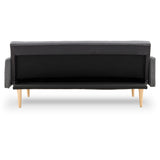 NNEDPE Sarantino 3-Seater Faux Linen Sofa Bed Couch - Dark Grey