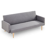 NNEDPE Sarantino 3 Seater Modular Linen Fabric Sofa Bed Couch Light Grey