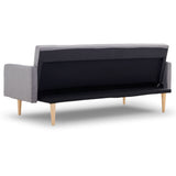 NNEDPE Sarantino 3 Seater Modular Linen Fabric Sofa Bed Couch Light Grey