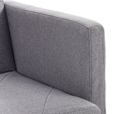 NNEDPE Sarantino 3 Seater Modular Linen Fabric Sofa Bed Couch Light Grey