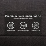 NNEDPE Sarantino 3 Seater M 2620 Modular Linen Sofa Bed Couch - Black