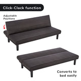 NNEDPE Sarantino 3 Seater M 2620 Modular Linen Sofa Bed Couch - Black