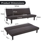NNEDPE Sarantino 3 Seater M 2620 Modular Linen Sofa Bed Couch - Black