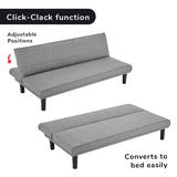 NNEDPE Sarantino 3 Seater M 2620 Modular Linen Sofa Bed Couch - Dark Grey