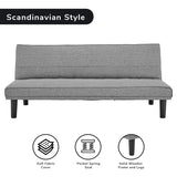 NNEDPE Sarantino 3 Seater M 2620 Modular Linen Sofa Bed Couch - Dark Grey