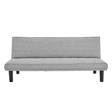 NNEDPE Sarantino 3 Seater Futon Modular Linen Sofa Bed Couch - Light Grey