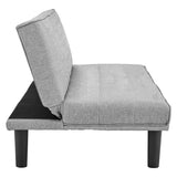 NNEDPE Sarantino 3 Seater Futon Modular Linen Sofa Bed Couch - Light Grey