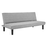 NNEDPE Sarantino 3 Seater Futon Modular Linen Sofa Bed Couch - Light Grey
