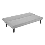NNEDPE Sarantino 3 Seater Futon Modular Linen Sofa Bed Couch - Light Grey
