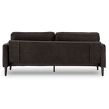 NNEDPE Sarantino Faux Velvet Sofa Bed Couch Furniture Lounge Suite - Black