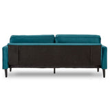 NNEDPE Sarantino Faux Velvet Sofa Bed Couch Furniture Lounge Suite Seat Blue