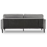 NNEDPE Sarantino Faux Velvet Sofa Bed Couch Furniture Lounge Suite Seat Grey