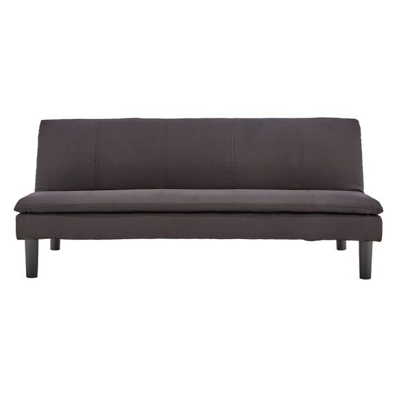 NNEDPE Sarantino 3 Seater Modular Faux Linen Fabric Sofa Bed Couch - Black