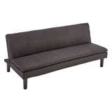 NNEDPE Sarantino 3 Seater Modular Faux Linen Fabric Sofa Bed Couch - Black
