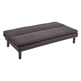 NNEDPE Sarantino 3 Seater Modular Faux Linen Fabric Sofa Bed Couch - Black