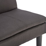 NNEDPE Sarantino 3 Seater Modular Faux Linen Fabric Sofa Bed Couch - Black
