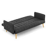 NNEDPE Sarantino 3 Seater Modular Linen Fabric Sofa Bed Couch - Black