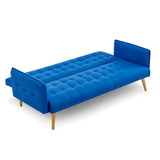 NNEDPE Sarantino 3 Seater Modular Linen Fabric Sofa Bed Couch Armrest - Blue