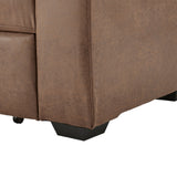 NNEDPE Sarantino Distressed Fabric Sofa Bed Couch Lounge - Brown