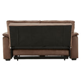 NNEDPE Sarantino Distressed Fabric Sofa Bed Couch Lounge - Brown